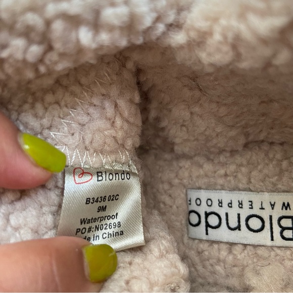 Blondo Waterproof Serene Moccasin Brown Suede Sherpa Slippers Women 9M Cozy Warm - Picture 2 of 11